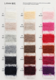 1/8NM 25% alpaca wool, 25% wool, 20% viscose, 27% nylon, 3% spandex